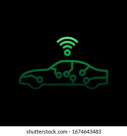 Digital car nolan icon. Simple thin line, outline vector of intelligence icons for ui and ux, website or mobile application