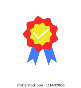 digital certificate colored icon on white background