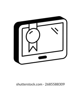 Digital Certificate Icon vector stock illustration