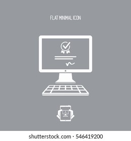 Digital certificate - Vector icon for computer website or application