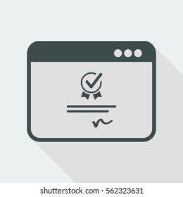 Digital certificate - Vector icon for computer website or application