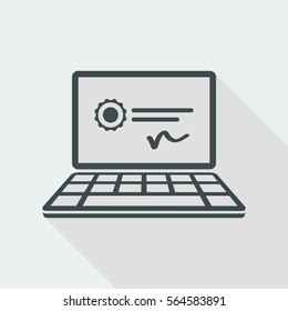 Digital certificate - Vector web icon