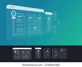 Digital Certification Dashboard, Document Management System, Professional Credential Interface