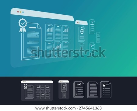 Digital Certification Dashboard, Document Management System, Professional Credential Interface