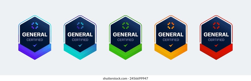 Digital Certified Business Logo. Professional Badge Certification Training Completion To represent achievements, skill, and knowledge acquired through online learning