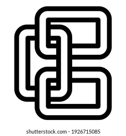Digital chain icon. Outline digital chain vector icon for web design isolated on white background