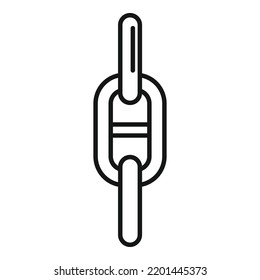 Digital chain icon outline vector. Web link. Internet network