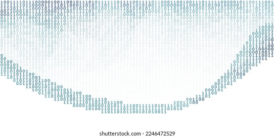 Digital channel. Data flow on binary code background. Vector graphic pattern by ones and zeros