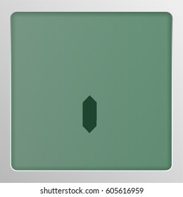 Digital character from a typeface on a screen, vector illustration