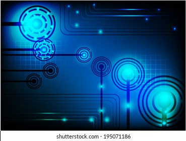 digital charger concept technology. dark blue tone