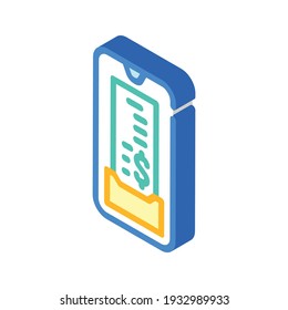 digital check isometric icon vector. digital check sign. isolated symbol illustration