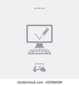 Digital checkmark flat icon
