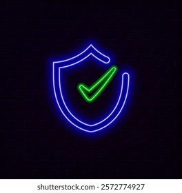 Digital checkmark icon hologram on future technology background. Productivity and classification evolution. Futuristic checkmark icon in the world of technological progress and innovation.