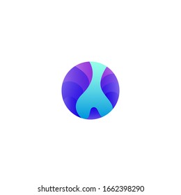 digital circle element logo design