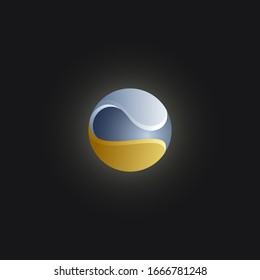 digital circle element logo design