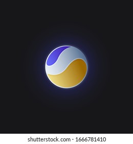 digital circle element logo design