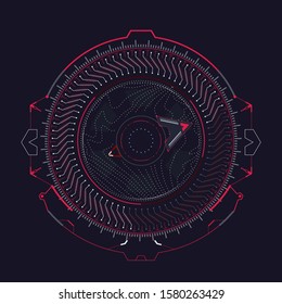 Digital circle for a futuristic interface.Vector illustration.
