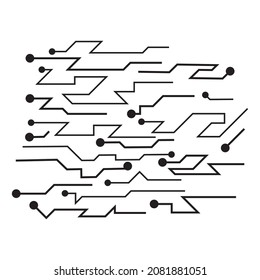 Tecnología de fondo de placa de circuito digital Ilustración del diseño de circuito eléctrico