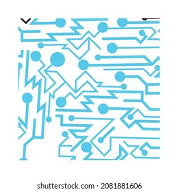 Digital Circuit Board Background Technology Illustration from electric circuit design