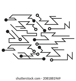 Technologie-Illustration des digitalen Schaltkreisplatzes auf der Grundlage der Konstruktion elektrischer Schaltungen