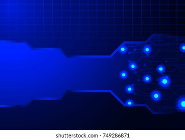 Digital circuit board and small bubble light on dark background