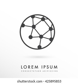 DIGITAL CIRCUIT IN A CIRCLE , LOGO / ICON 