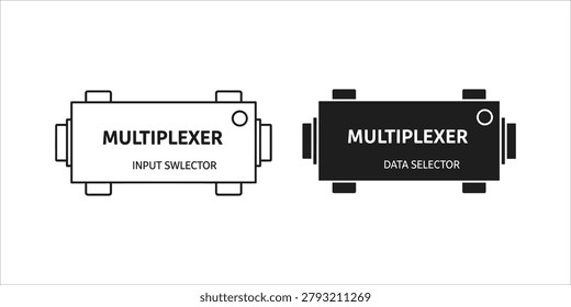 Digital circuit components multiplexer ICs for data routing. Essential for electronics design and technology concepts.