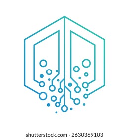 Digital Circuit Connection Technology  Logo Vector