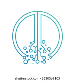 Digital Circuit Connection Technology  Logo Vector