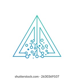 Digital Circuit Connection Technology  Logo Vector