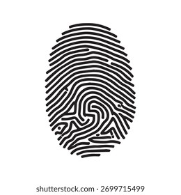 Digital Circuit Fingerprint Logo Representing Innovation Technology and Human Identity