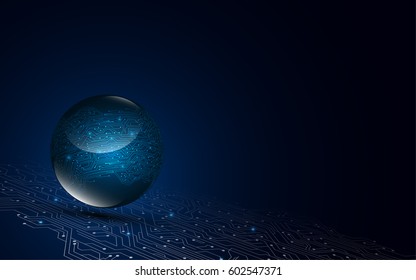 digital circuit globe communication technology networking concept background