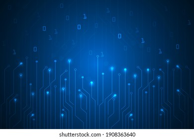 digital circuit lines with code number security technology abstract background. futuristic tech abstract.