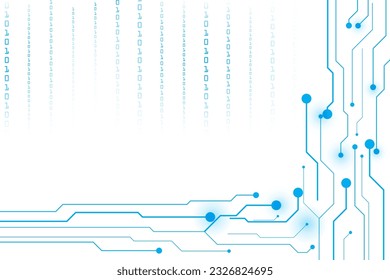 digital circuit lines futuristic technology abstract. code number innovation background.