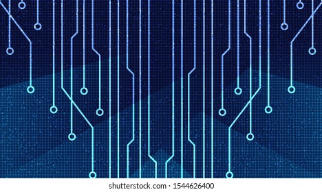 Digital Circuit Microchip on Technology Background,Hi-tech and security Concept design,Free Space For text in put,Vector illustration.