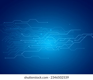 Digital Circuit Network – Abstract Tech Grid on Dark Blue Background