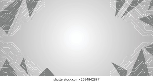 Digital Circuitry Abstract: A modern and sleek visual, this image is an elegant artistic interpretation of the intricate world of digital circuits.