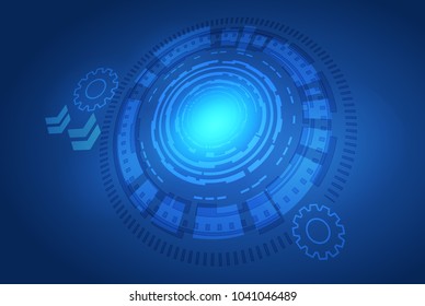 digital circular tech innovation design concept background eps 10 vector