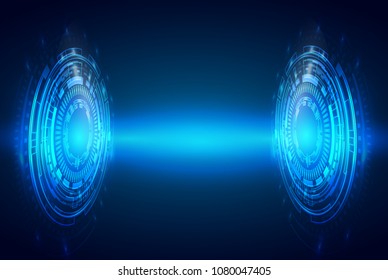 digital circular tech innovation design concept background eps 10 vector