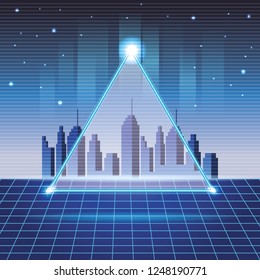 digital cityscape background