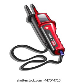 Digital clamp meter isolated on white background. Vector illustration.