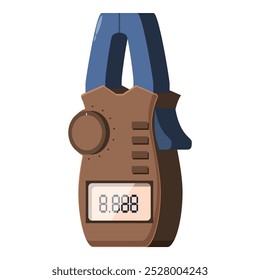 Pinza amperimétrica digital que mide el consumo eléctrico, una herramienta para electricistas y técnicos