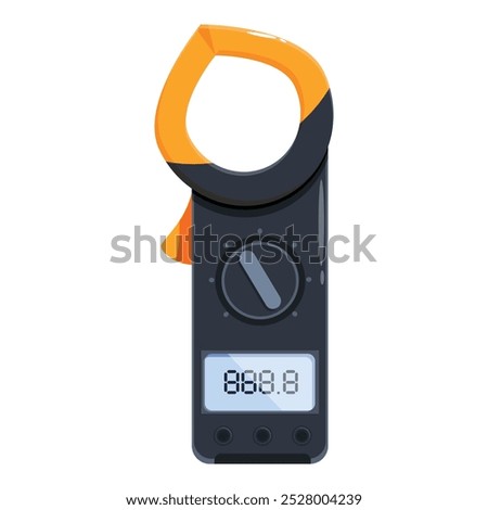 Digital clamp meter measuring electricity consumption