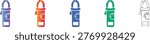 Digital Clamp Meter Vector Icon Set vol 1493