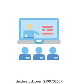 Digital Classroom Icon for Interactive Learning