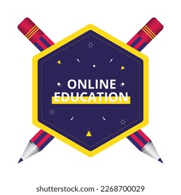 Digital Classroom Online Education internet and blank space on phone, mobile website background. social distance concept.
