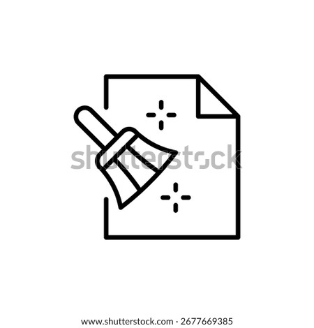 Digital Cleaning Icon Representing System Maintenance And Optimization Tasks