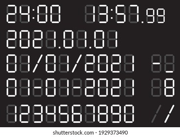 Digital clock date image material collection