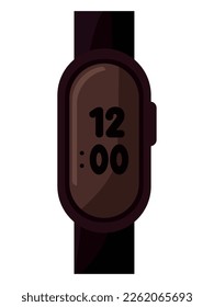 digital clock design over white