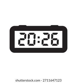 A digital clock display showing the time 20:26, symbolizing the arrival of the year 2026 and representing countdowns, celebrations, and the anticipation of new beginnings.